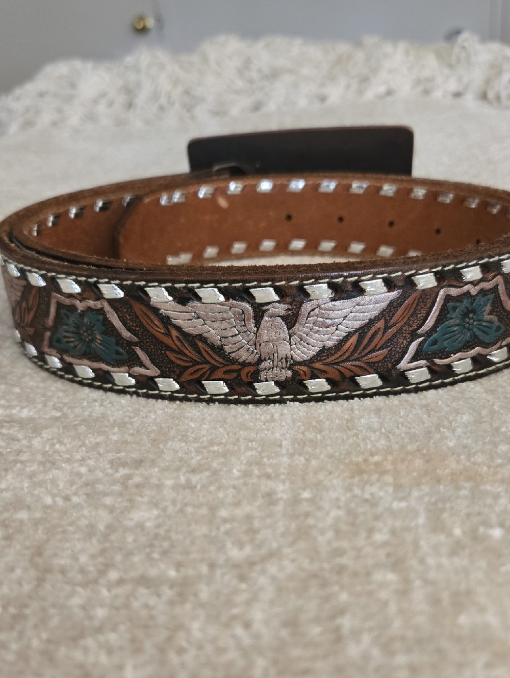 FOSSIL Brown Leather Belt - Picture 2 of 5